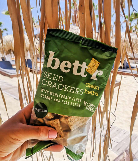 Ekologški sėklų krekeriai su žolelėmis