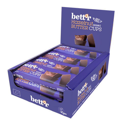 Ekologiški riešutų sviesto krepšeliai su lazdyno riešutų kremu