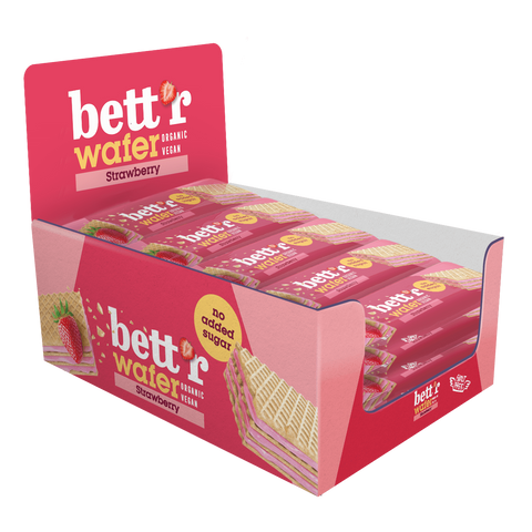 Ekologiškas vaflis su anakardžių braškių kremu, be pridėtinio cukraus