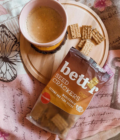 Ekologiški pilno grūdo sėklų krekeriai