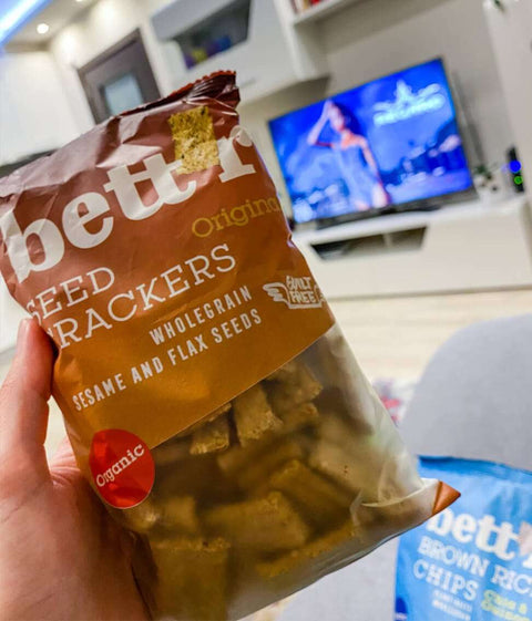 Ekologiški pilno grūdo sėklų krekeriai