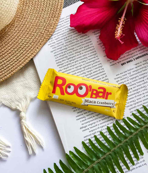 Ekologiškas maca ir spanguolių batonėlis