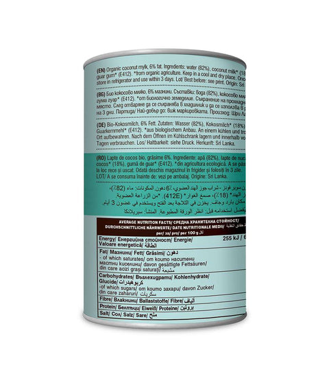 Ekologiškas kokosų gėrimas, 6% riebumo
