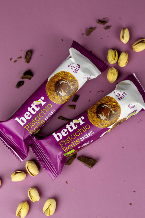 Ekologiški vaisių rutuliukai su pistacijų įdaru