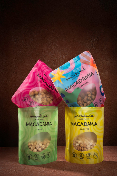 Skrudinti sūdyti makadamijų riešutai