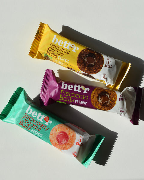 Ekologiški vaisių rutuliukai su kokosų ir braškių įdaru