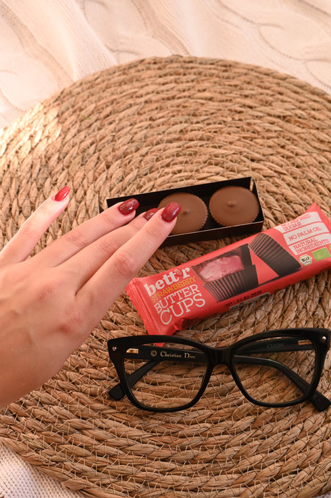 BIO riešutų sviesto krepšeliai su braškių kremu