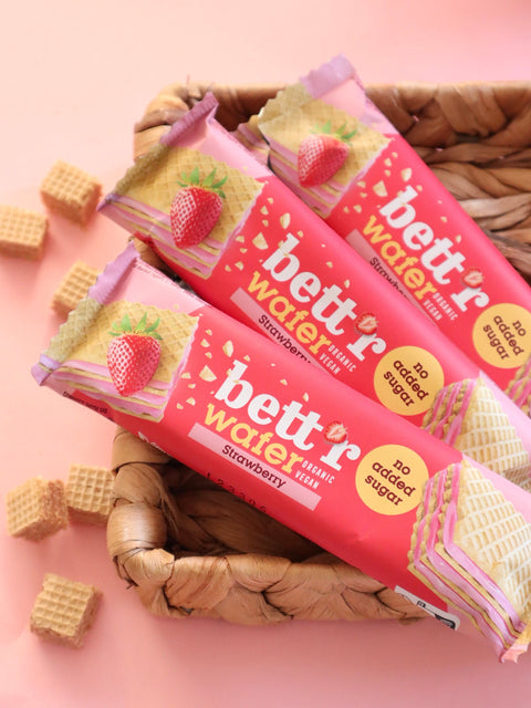 Ekologiškas vaflis su anakardžių braškių kremu, be pridėtinio cukraus