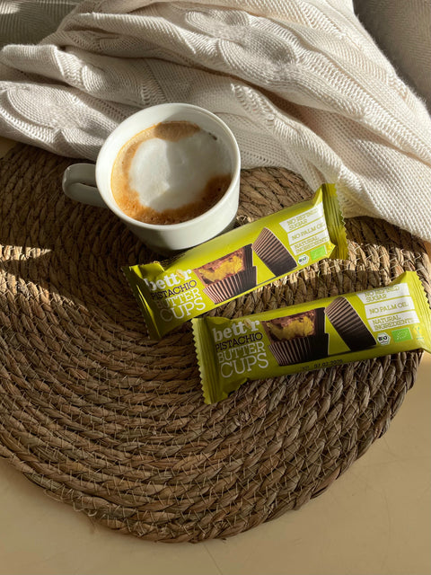 Ekologiški riešutų sviesto krepšeliai su pistacijų kremu