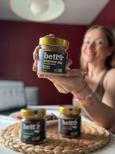 Ekologiškas baltymų kremas su sūdytais žemės riešutais, be pridėtinio cukraus