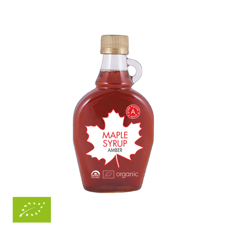 Ekologiškas gintarinis klevų sirupas