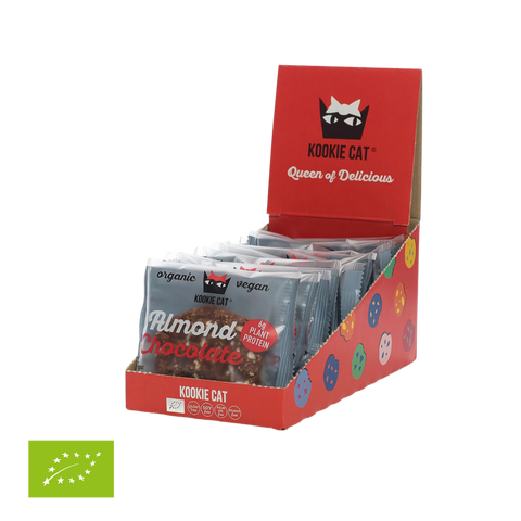 Bio tamsaus šokolado sausainis su baltymais