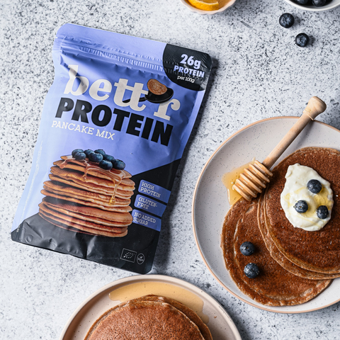 BIO Baltyminių blynų mišinys be glitimo, 400g 