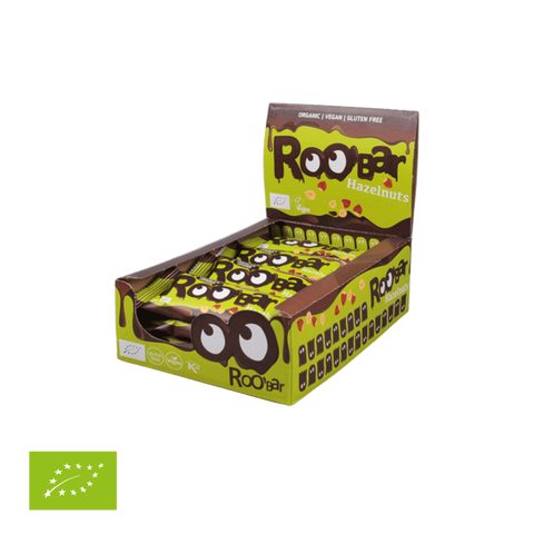 Ekologiškas šokoladu padengtas lazdyno riešutų batonėlis