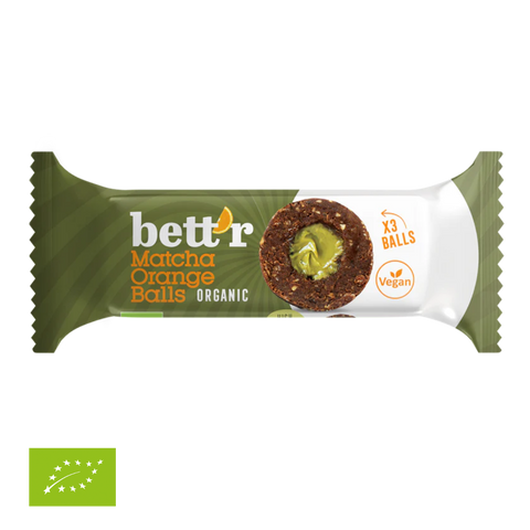 Ekologiški vaisių rutuliukai su matcha ir apelsinais, Bett'r