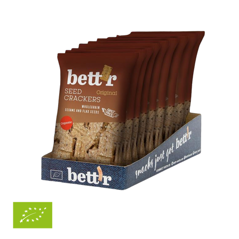 Ekologiški pilno grūdo sėklų krekeriai