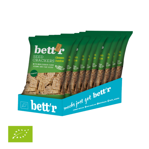 Ekologški sėklų krekeriai su žolelėmis