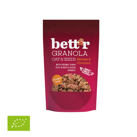 Ekologiška granola su uogomis ir kokosu