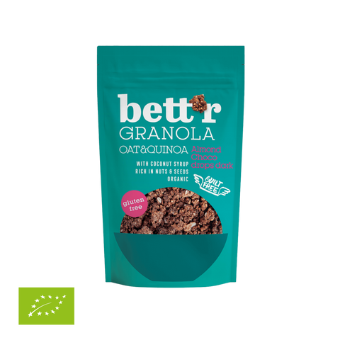 Ekologiška granola su migdolais  ir šokolado gabaliukais