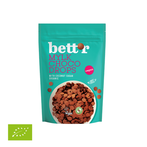 Ekologiški šokolado lašeliai (drops) MYLKY