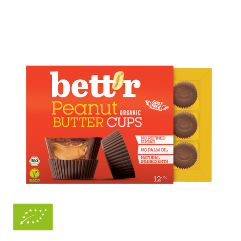 Ekologiškų žemės riešutų sviesto krepšelių dėžutė