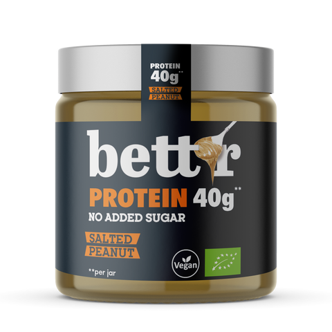 Ekologiškas baltymų kremas su sūdytais žemės riešutais, be pridėtinio cukraus