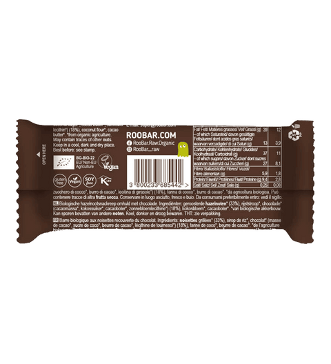 Ekologiškas šokoladu padengtas lazdyno riešutų batonėlis