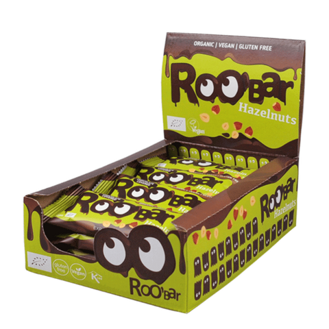 Ekologiškas šokoladu padengtas lazdyno riešutų batonėlis