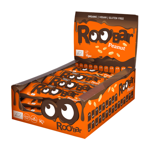 Ekologiškas šokoladu padengtas žemės riešutų batonėlis