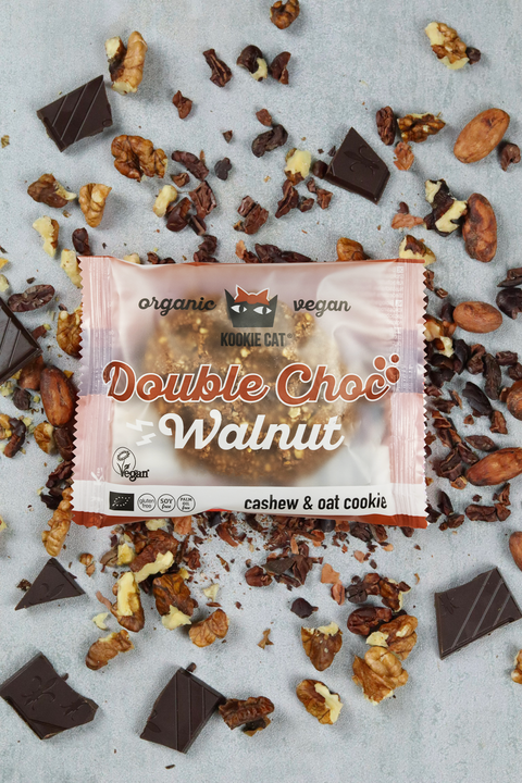 Ekologiškas  šokoladinis sausainiais su graikiniais DOUBLE CHOC & WALNUT