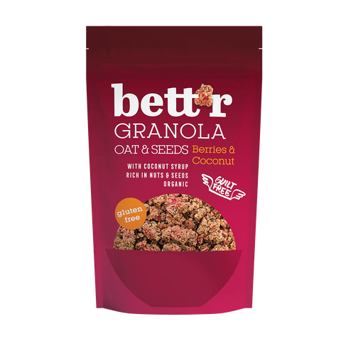 Ekologiška granola su uogomis ir kokosu