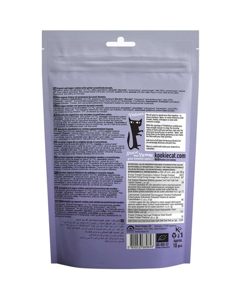 Ekologiški mini sausainiai su sūdytos karamelės ir migdolų skoniu