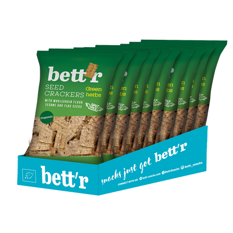 Ekologški sėklų krekeriai su žolelėmis